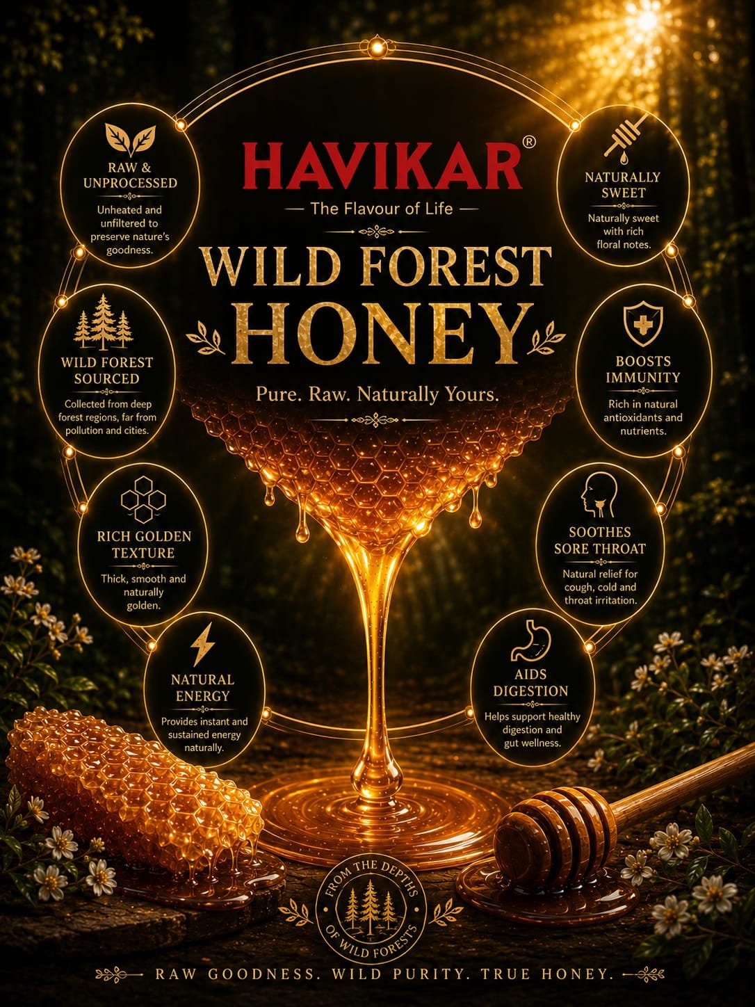 Havikar Pure Multi Floral Honey - Pure Traditional Karnataka Food by Havikar