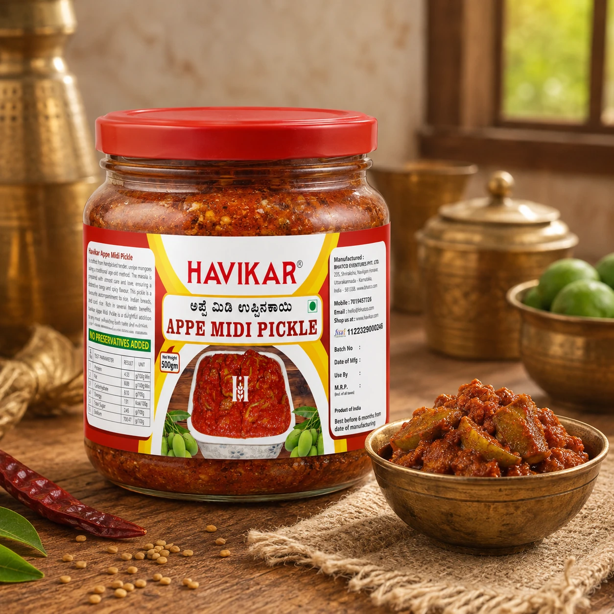 HAVIKAR Appemidi Raw Mango Probiotic Pickle